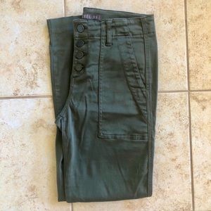 NWOT Level 99 Olive Green Skinny Jeans